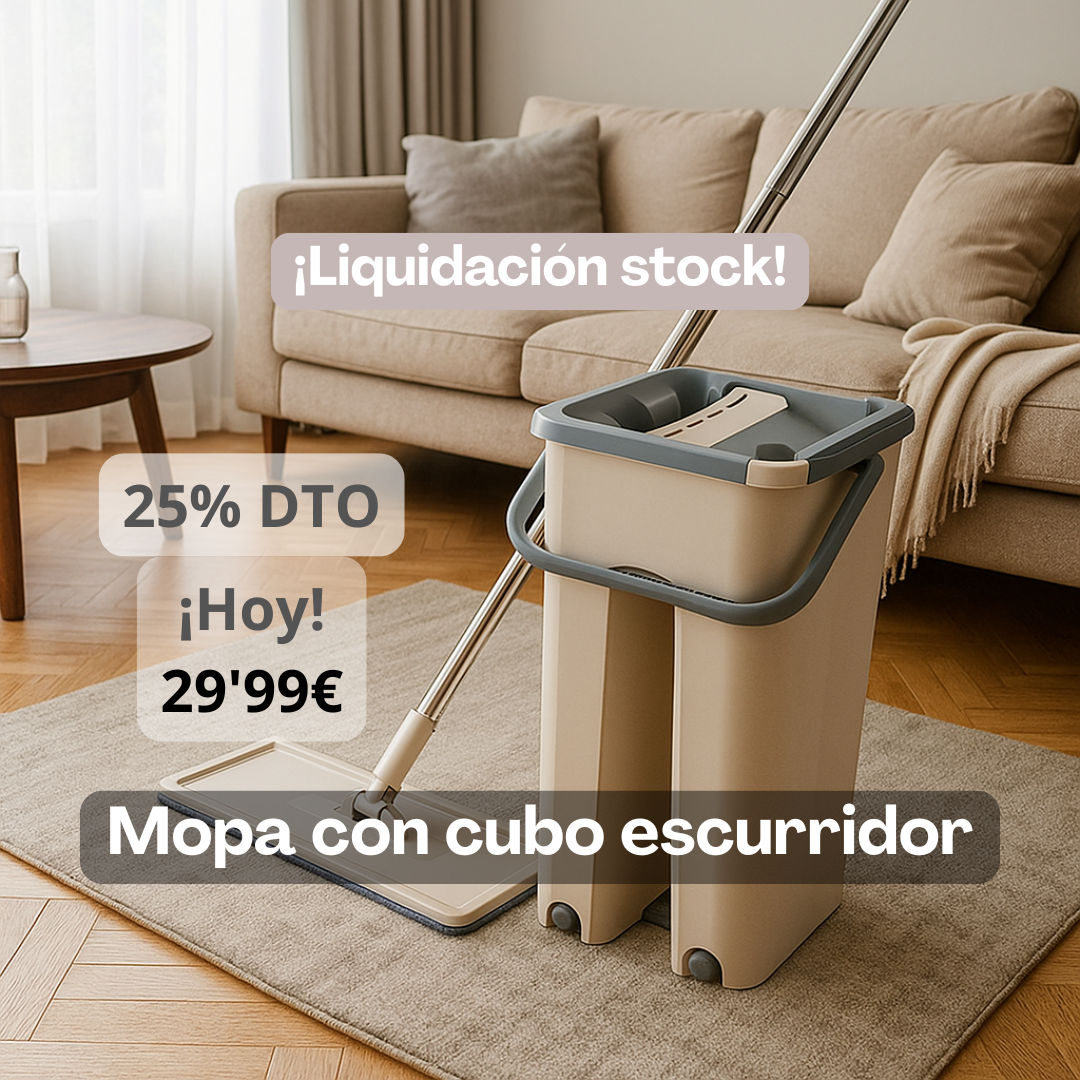 Mopa con cubo escurridor