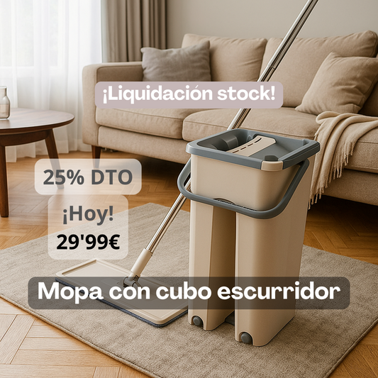 Mopa con cubo escurridor